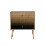 Chests of drawers - Chest of drawers Trio Sonoma Oak Melamine 80x90x40 cm - Dimehouse