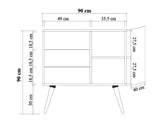 Chests of drawers - Chest of drawers Verybox Sonoma Oak Melamine 90x90x40 cm - Dimehouse