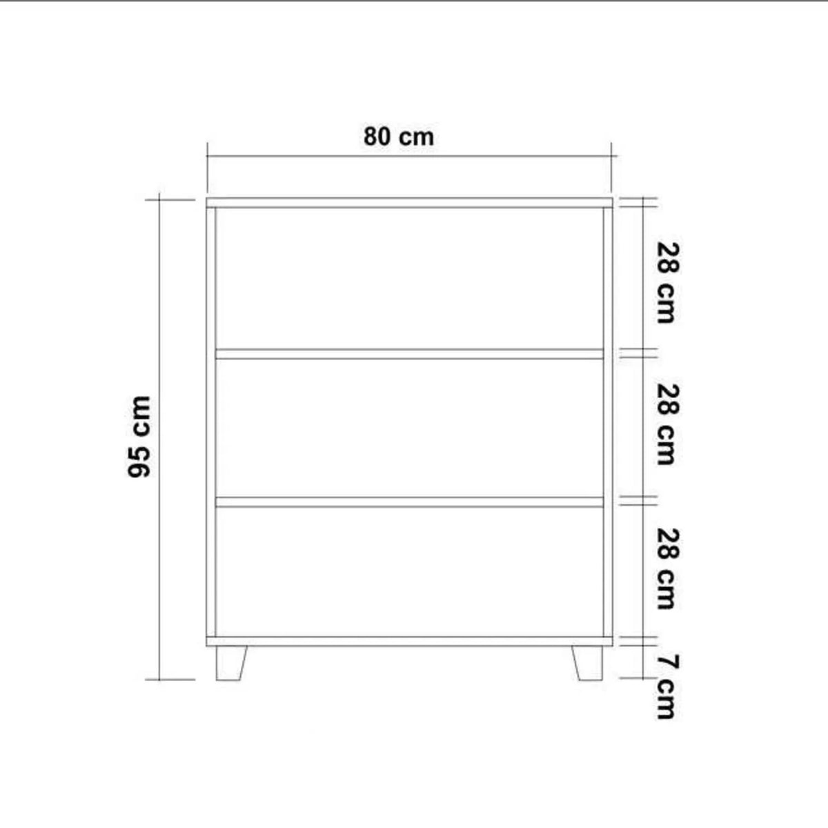 Chests of drawers - Chest of drawers Leva Atlantic pine wood Melamine 80x95x43 cm - Dimehouse