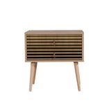 Bedside tables - Bedside table Catalina Sonoma Oak Melamine 60x61x40 cm - Dimehouse
