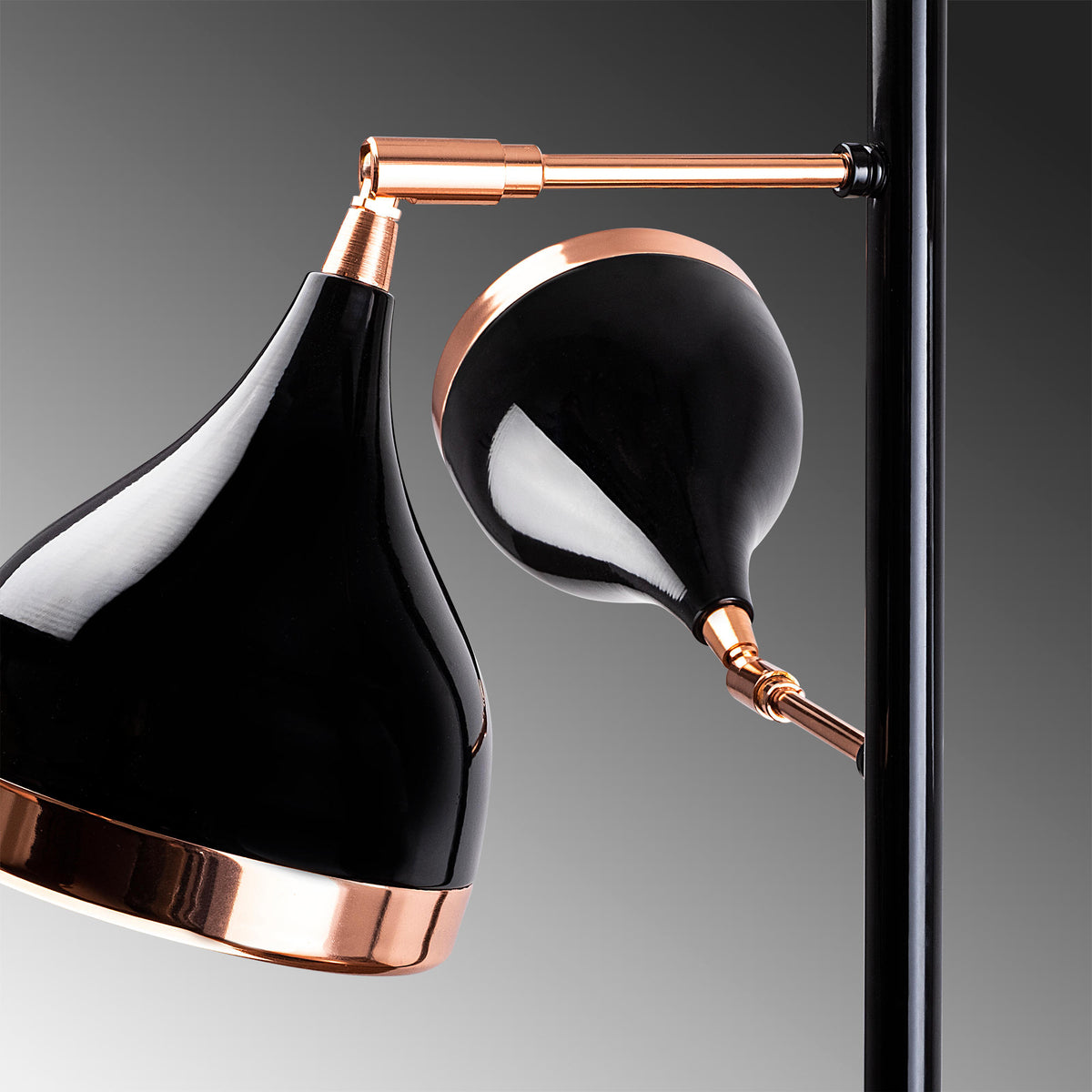 Floor lamps - Floor lamp 3 - lights Black Copper Metal Grip - Dimehouse