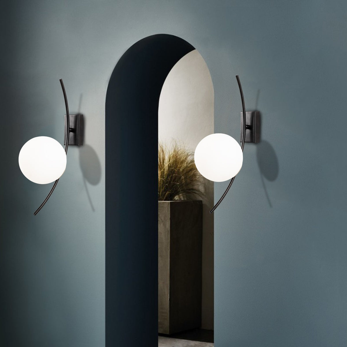Wall lamps - Wall lamp Black Glass Cielo - Dimehouse
