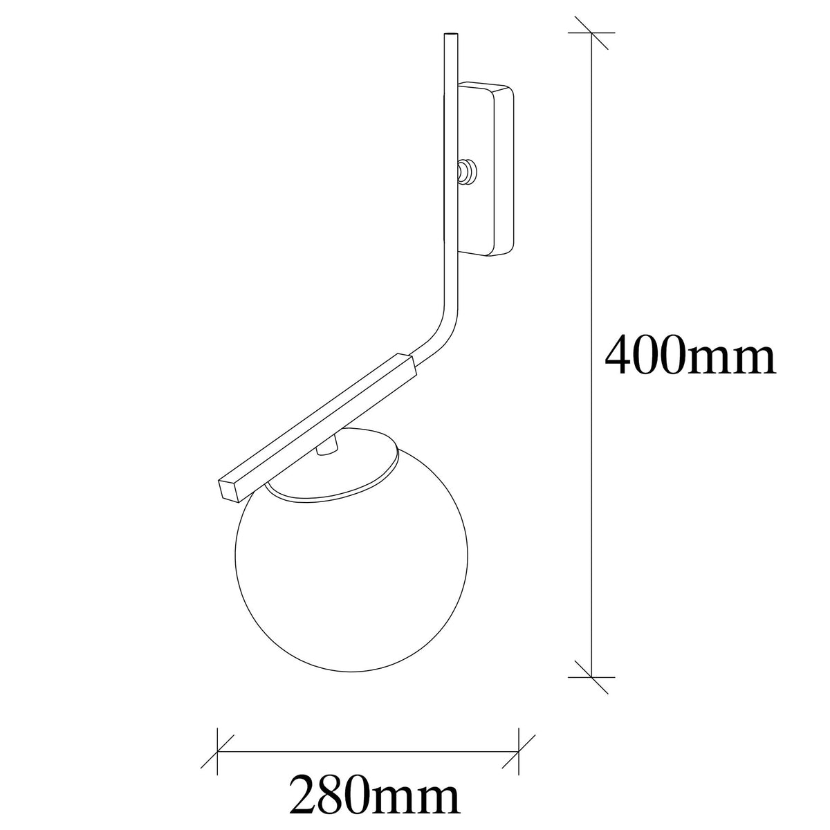 Wall lamps - Wall lamp Black Glass Crux - Dimehouse