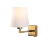 Wall lamps - Wall lamp White Fabric Ashburn - Dimehouse