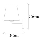 Wall lamps - Wall lamp White Fabric Ashburn - Dimehouse