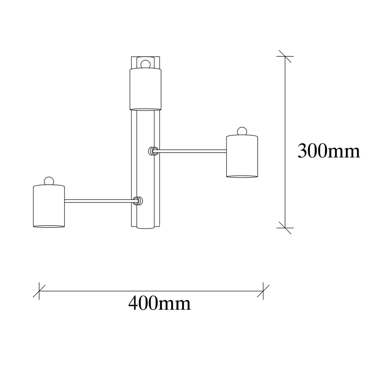 Wall lamps - Wall lamp 3 - lights Black Metal Brisa - Dimehouse