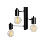 Wall lamps - Wall lamp 3 - lights Black Metal Brisa - Dimehouse