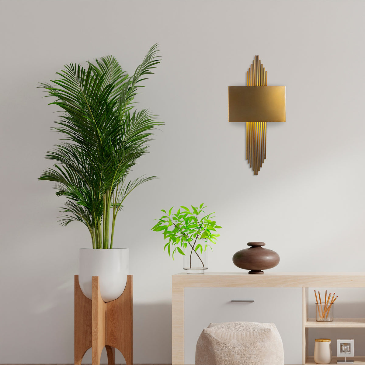Wall lamps - Wall lamp Bronze-colored Metal Andes - Dimehouse