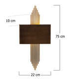 Wall lamps - Wall lamp Bronze-colored Metal Andes - Dimehouse