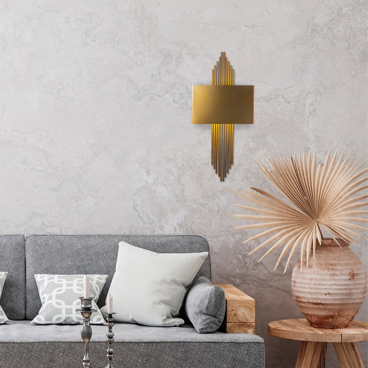 Wall lamps - Wall lamp Bronze-colored Metal Andes - Dimehouse