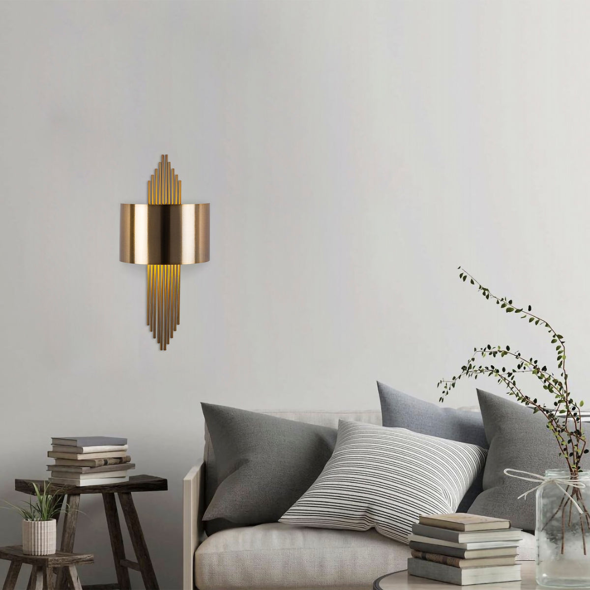 Wall lamps - Wall lamp 1 - light Bronze Gold Metal Andes - Dimehouse