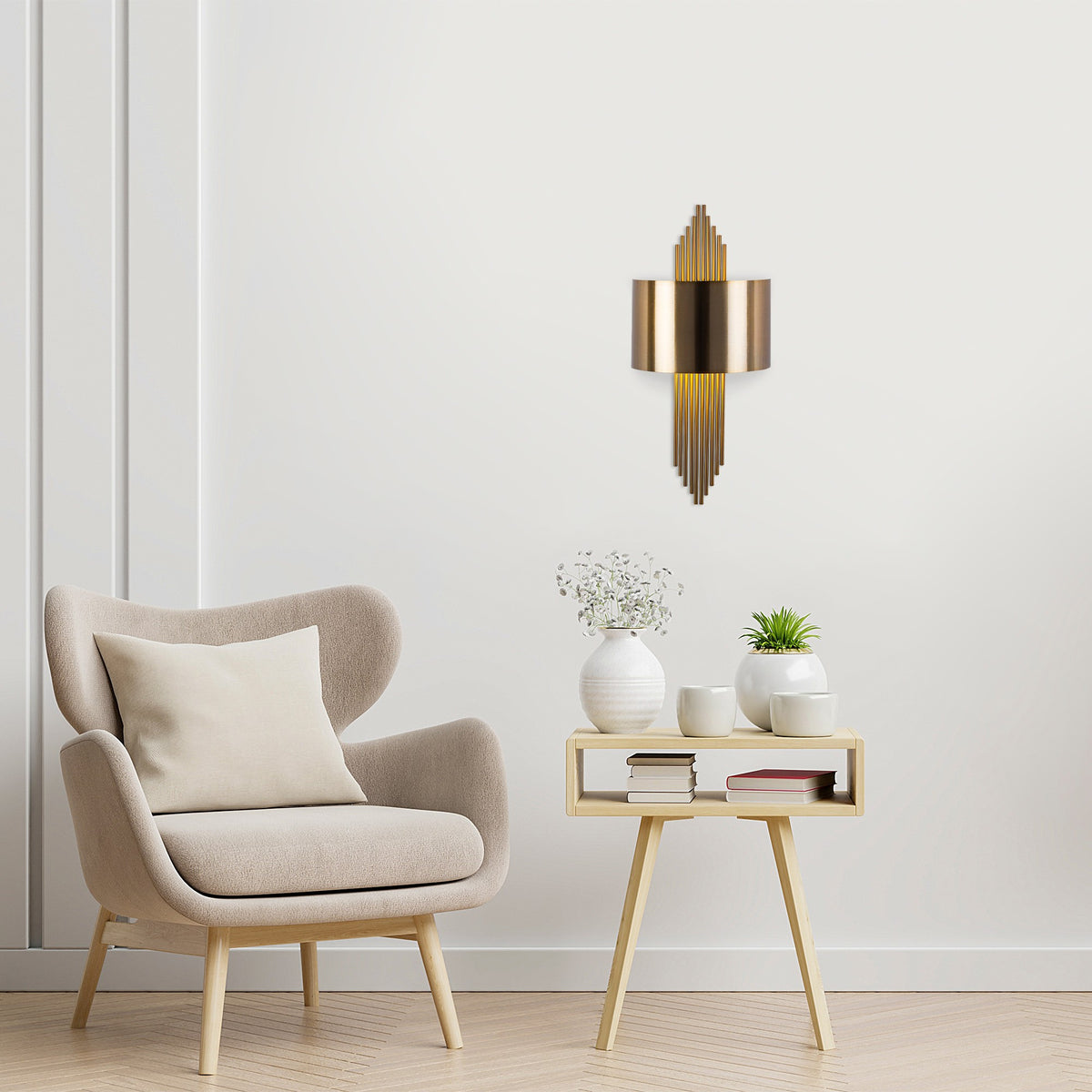 Wall lamps - Wall lamp 1 - light Bronze Gold Metal Andes - Dimehouse