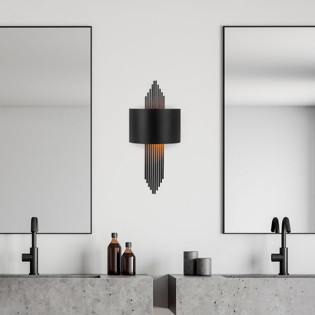 Wall lamps - Wall lamp 1 - light Black Metal Andes - Dimehouse