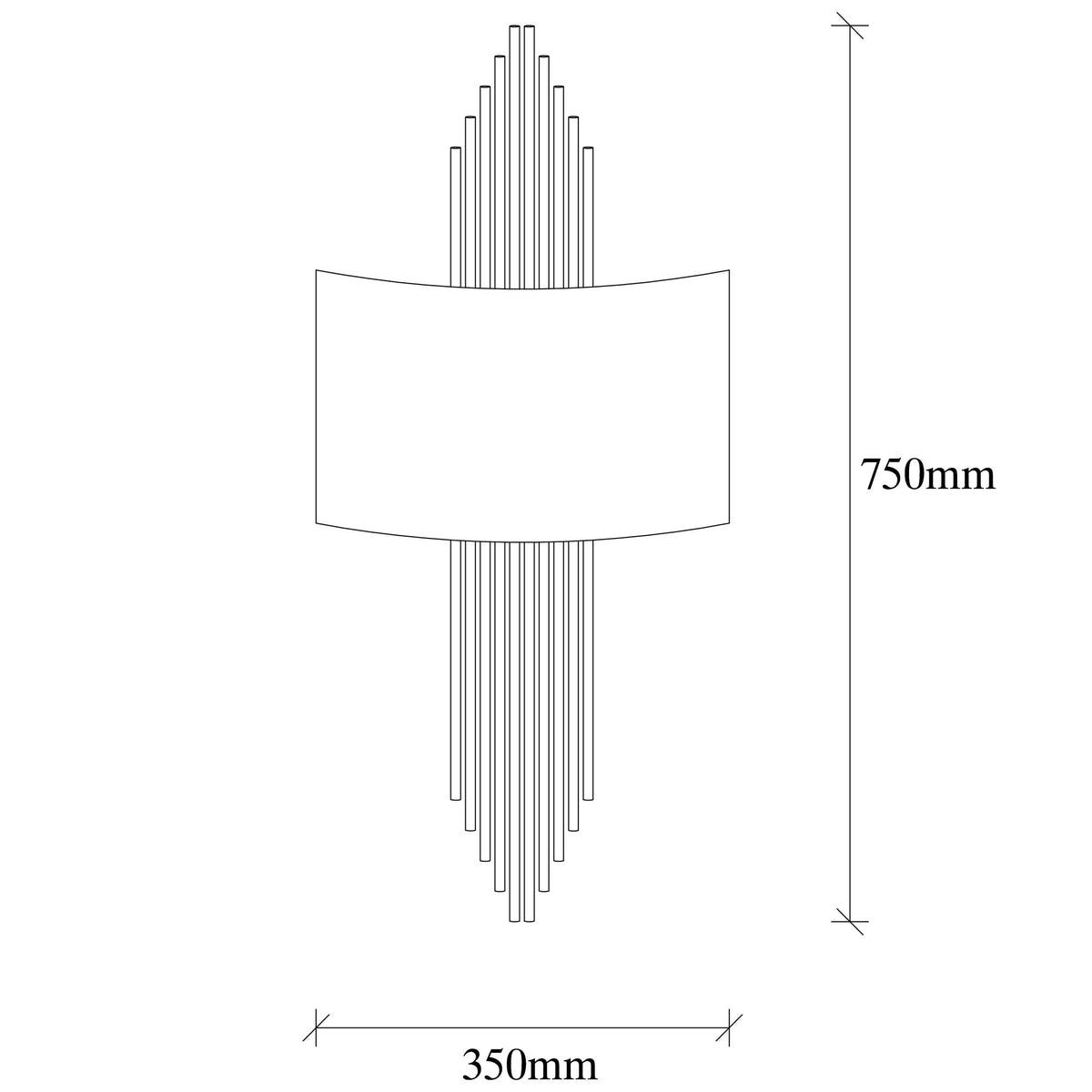 Wall lamps - Wall lamp 1 - light Black Metal Andes - Dimehouse