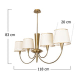 Hanging lamps - Hanging lamp Copper-colored Fabric Arboria - Dimehouse