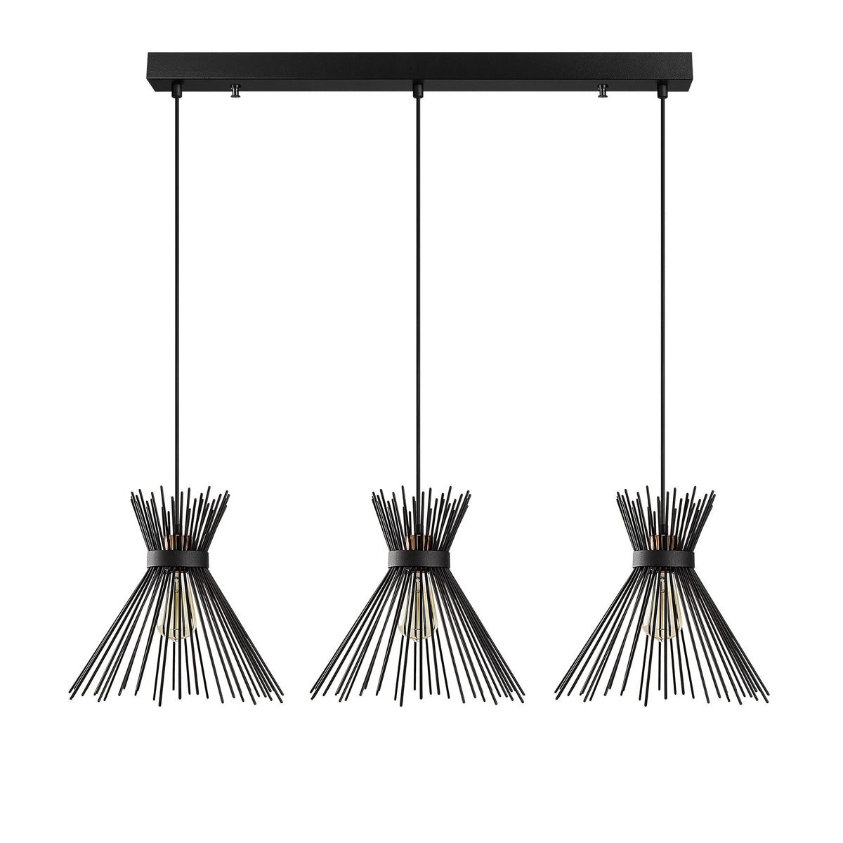 Hanging lamps - Hanging lamp 3 - lights Black Metal Lyric - Dimehouse