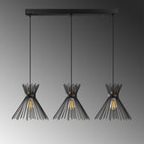 Hanging lamps - Hanging lamp 3 - lights Black Metal Lyric - Dimehouse