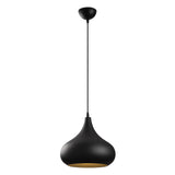 Hanging lamps - Hanging lamp Black Gold Metal Forge - Dimehouse