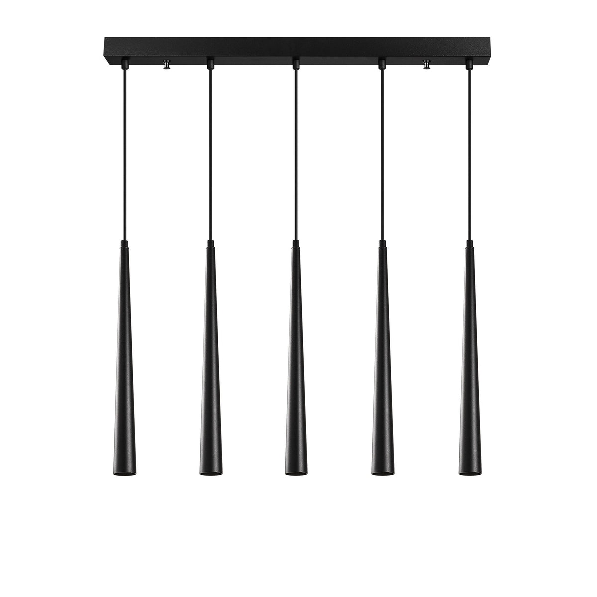 Hanging lamps - Hanging lamp 5 - lights Black Metal Vox - Dimehouse