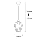 Hanging lamps - Hanging lamp 1 - light 20 cm Black Metal Predator - Dimehouse