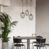 Hanging lamps - Hanging lamp 3 - lights Adjustable Black Metal Predator - Dimehouse