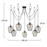Hanging lamps - Hanging lamp 7 - lights Black Metal Predator - Dimehouse