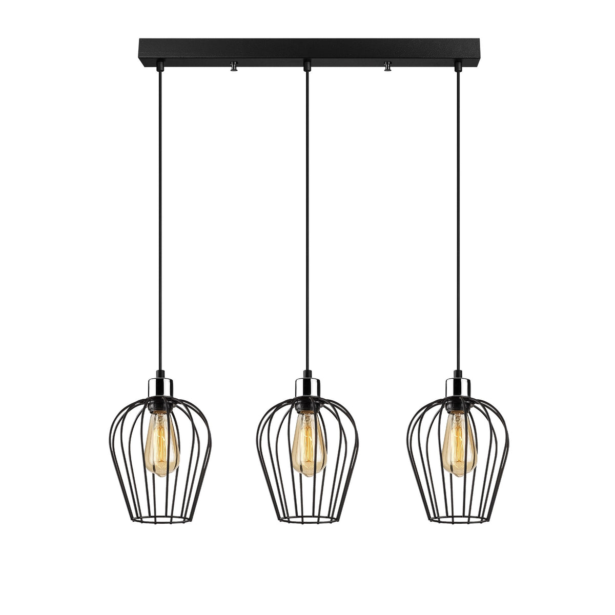 Hanging lamps - Hanging lamp 3 - lights Black Metal Predator - Dimehouse