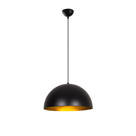 Hanging lamps - Hanging lamp 40 cm Black Gold Metal Echelon - Dimehouse