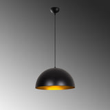 Hanging lamps - Hanging lamp 40 cm Black Gold Metal Echelon - Dimehouse