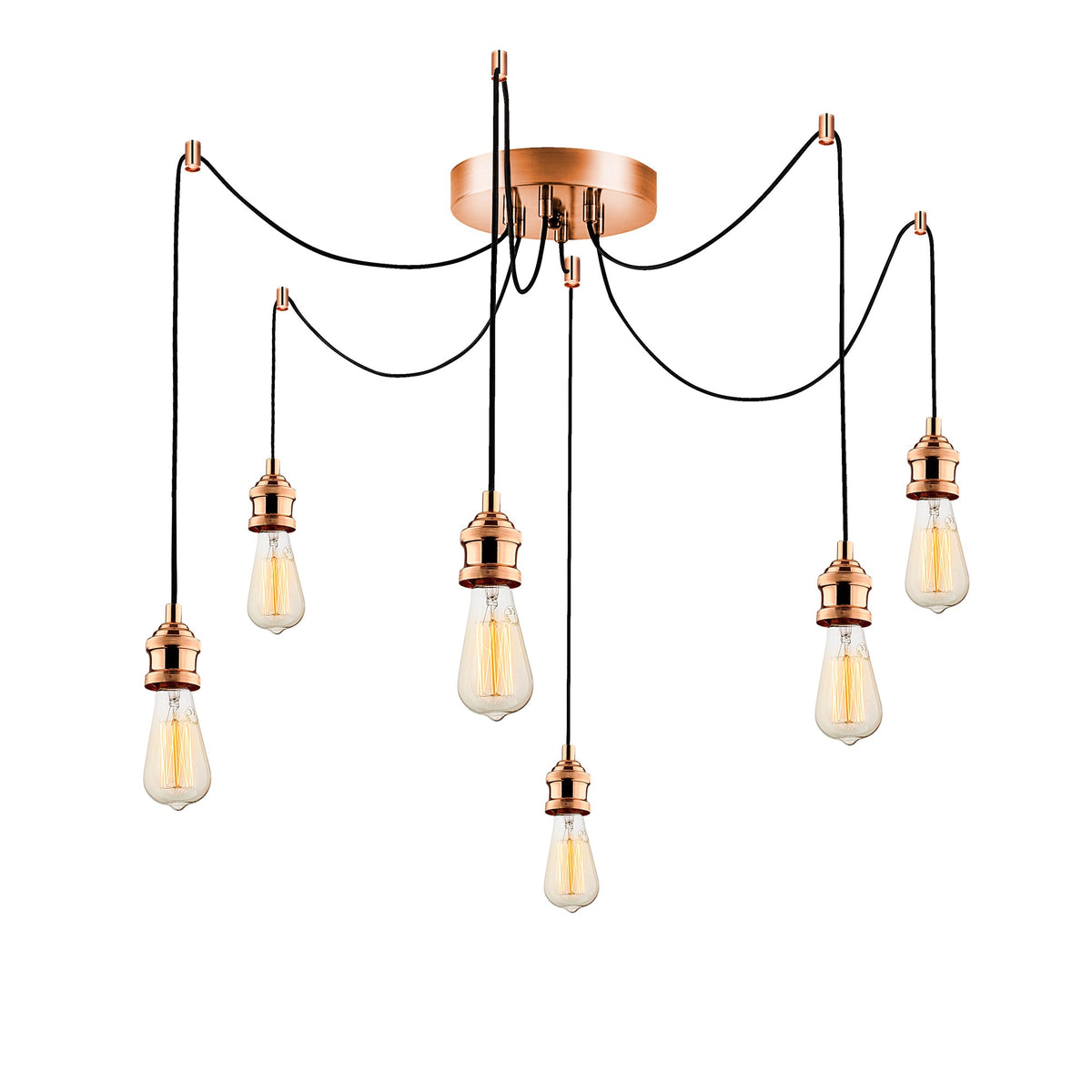 Hanging lamps - Hanging lamp 6 - lights Copper-colored Metal Maris - Dimehouse