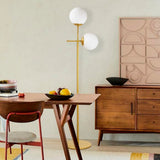 Floor lamps - Floor lamp Gold Glass Perla - Dimehouse
