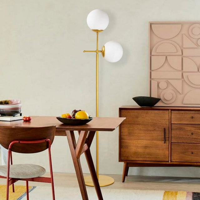 Floor lamps - Floor lamp Gold Glass Perla - Dimehouse