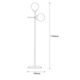 Floor lamps - Floor lamp Gold Glass Perla - Dimehouse