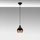Hanging lamps - Hanging lamp 1 - light Black Copper Round Metal Grip - Dimehouse