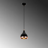 Hanging lamps - Hanging lamp 1 - light Black Copper Round Metal Grip - Dimehouse