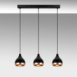 Hanging lamps - Hanging lamp 3 - lights Black Copper Metal Grip - Dimehouse