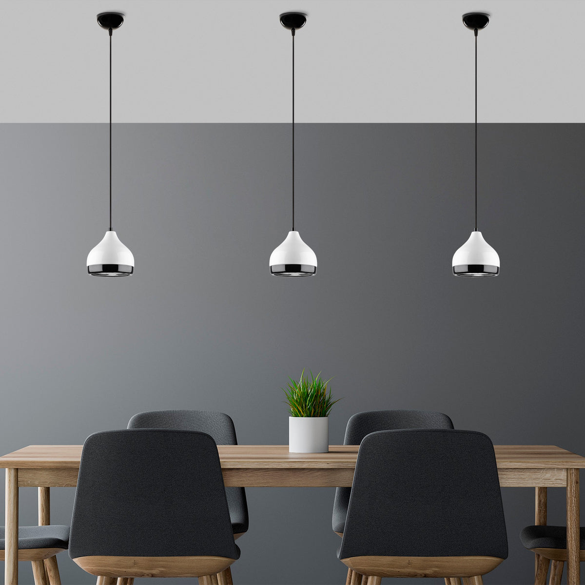 Hanging lamps - Hanging lamp 1 - light White Metal Grip - Dimehouse