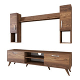 TV Furniture - TV Furniture Set Alta Walnut Melamine 180x48.6x35 cm - Dimehouse