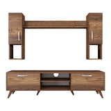TV Furniture - TV Furniture Set Alta Walnut Melamine 180x48.6x35 cm - Dimehouse