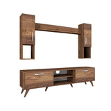 TV Furniture - TV Furniture Set Alta Walnut Melamine 180x48.6x35 cm - Dimehouse