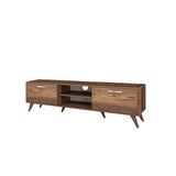 TV Furniture - TV Furniture Corfu Walnut Melamine 180x48.6x35 cm - Dimehouse