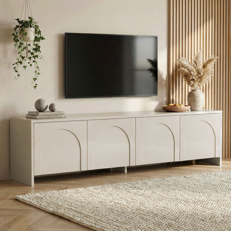 Aurelia TV cabinet cream 180 cm Melamine-coated wood