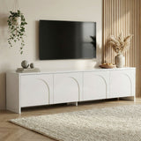 Aurelia TV cabinet white 180 cm Melamine-coated wood