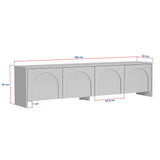 Aurelia TV cabinet white 180 cm Melamine-coated wood