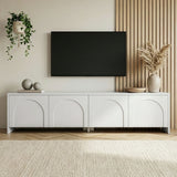 Aurelia TV cabinet white 180 cm Melamine-coated wood