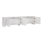 Aurelia TV cabinet white 180 cm Melamine-coated wood