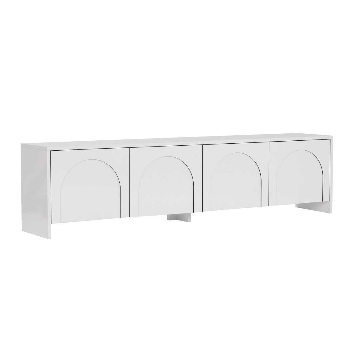 Aurelia TV cabinet white 180 cm Melamine-coated wood
