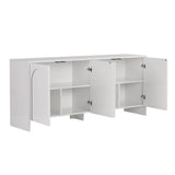 Arlen side table white 180 cm Melamine coated wood composite
