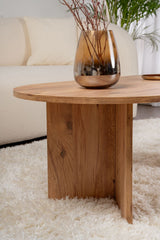 Coffee tables - Coffee table pine wood melamine arc shape Koda 119x60 cm - Dimehouse