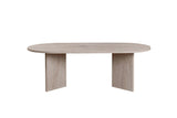 Coffee tables - Oval coffee table travertine melamine - Japandi - 119x60 cm - Sota - Dimehouse